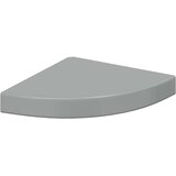  Plutajuće kutne police 2 kom sjajne sive 25 x 25 x 3,8 cm MDF | shoptok.hr