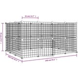  Kavez za ljubimce s 28 panela i vratima crni 35 x 35 cm čelični | shoptok.hr