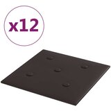  Zidne ploče od umjetne kože 12 kom crne 30 x 30 cm 1 08 m² | shoptok.hr