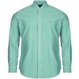 Polo Ralph Lauren Srajce z dolgimi rokavi CHEMISE DROITE CUSTOM EN OXFORD LEGER Zelena cene