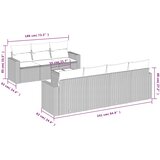  8-dijelni set vrtnih sofa s jastucima smeđi od poliratana | shoptok.hr