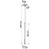  Obesna svetilka MOZAICA 1 črna/krom, (21347813) | Shoptok.si