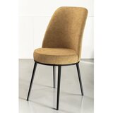 Hanah home set trpezarijskih stolica Dexa 2 kom, kapućino tkanina Babyface, crne metalne noge | Eponuda.com