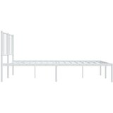 Metalni okvir za krevet s uzglavljem bijeli 180x200 cm | shoptok.hr