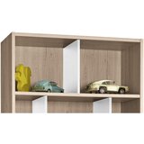 Novel regal 90/198/38 cm bela, barve hrasta | Shoptok.si