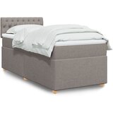  Krevet s oprugama i madracem smeđesivi 90x190 cm od tkanine | shoptok.hr
