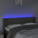  LED uzglavlje tamnosivo 147x16x78/88 cm baršunasto | shoptok.hr