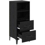 vidaXL Strani šal Črni hrast 34 x 34.5 x 90 cm Konstruiran les | Shoptok.si