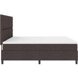 vidaXL Krevet s box springom i madracem tamnosmeđi 200x200 cm tkanina | shoptok.hr