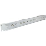Logilink 19 cable management bar with 5 rotatable and adjustable rings, grey, OR105G