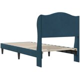  Krevetna konstrukcija s uzglavljem Plava 100 x 200 cm Baršun | shoptok.hr