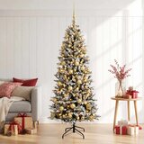  Umjetno božićno drvce s kuglicom 150 cm 150 LED lampica - Zelena i bijela 150 cm s LED žaruljama i zlatnim kuglicama | shoptok.hr