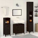  Set namještaja za kupaonicu 3 kom. Crni hrast 30 x 30 x 180 cm | shoptok.hr