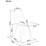 Molarem Home Stolica Moris BUK.-bijela | shoptok.hr