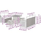  Vrtna sedežna garnitura z blazino 8 pcs Siva, (5000074217) | Shoptok.si