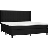  Krevet box spring s madracem LED crni 200x200 cm od tkanine | shoptok.hr