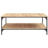 vidaXL Klubska mizica sonoma hrast 100x100x40 cm inženirski les | Shoptok.si