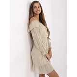 Och Bella Dress-TW-SK-BI-1203.72P-light beige | shoptok.hr