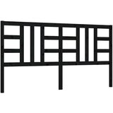  Uzglavlje za krevet crno 206 x 4 x 100 cm od masivne borovine | shoptok.hr