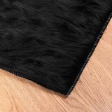 vidaXL Lažni Ovčji Tepih Crna 120 x 170 cm Poliester | shoptok.hr