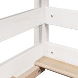  Visoki krevet s krovom bijeli 90 x 190 cm od masivne borovine | shoptok.hr