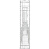 vidaXL Gabionska košara U-oblika s 4 stupa 380 x 20 x 100 cm željezna | shoptok.hr