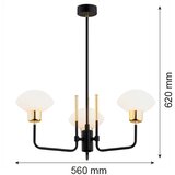  Argon 6166 - Luster na štapu RAVELLO 3xE14/15W/230V crna/zlatna | Eponuda.com