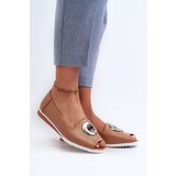 Boto Women's Court Shoes with Eco Leather Decoration Dark Beige Biolita | ePonuda.com