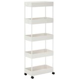 Bessagi Home Kopalniški Regal Sandro, S Kolesci, Bela | Shoptok.si