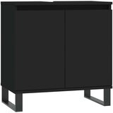 Maison Chic Kopalniška omarica - Kopalniški kabinet črna 58x33x60 cm inženirski les, (21795052) | Shoptok.si
