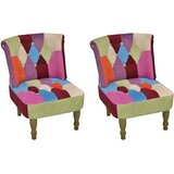  Francuske stolice od tkanine 2 kom patchwork dizajn | shoptok.hr