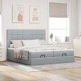 Okvir kreveta s madracima svijetlosivi 180x200cm tkanine | shoptok.hr