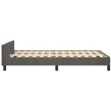 vidaXL Posteljni okvir z vzglavjem temno siv 120x190 cm žamet | Shoptok.si