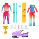 Anlily Doll Winter Sports Skis Snowmobile Snowboard Clothes Set | Shoptok.si