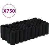 Vrečke za pasje iztrebke 750 kosov črne 30x20 cm PE | Shoptok.si