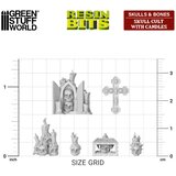 Green Stuff World Skull Cult with Candles Set | Set kult lobanja sa svećama (35 kom, 1:48–1:35 razmera) | Eponuda.com