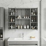  Kupaonski ormar s ogledalom Siva Sonoma 60 x 14,5 x 50 cm | shoptok.hr