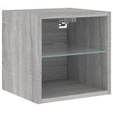  8-dijelni zidni TV elementi s LED svjetlima boja sivog hrasta | shoptok.hr
