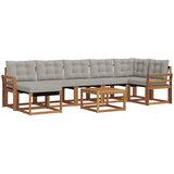  Set vanjskih sofa 8 kom. Prirodna i svijetlo siva | shoptok.hr