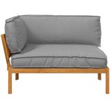  Set sofe s jastukom Siva 133 x 92 x 69 cm Čvrsto drvo akacije | Eponuda.com