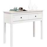  Konzolni stol bijeli 100x35x75 cm od masivne borovine | Shoptok.si