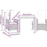 vidaXL 3-dijelni vrtni bistro set od poliratana s jastucima sivi | shoptok.hr