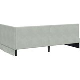 vidaXL Kotna postelja z vzmetnico Svetlo siva 100 x 200 cm Žamet | Shoptok.si