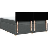  Krevet s oprugama i madracem tamnosivi 200 x 200 cm od tkanine | shoptok.hr