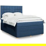 Maison Chic Box spring postelja - Vzmetna postelja z vzmetnico modra 140x200 cm blago SL24081, (21879502) | Shoptok.si