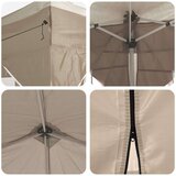  Rastezljivi šator za svadbe - šator za zabave Krema 575 x 288 x 245 cm | shoptok.hr