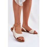 EVENTO Womens Sandals With Flat Heel Beige Weanise | shoptok.hr