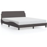  The Living Store Posteljni okvir z vzglavjem siv 160x200 cm umetno usnje - Posteljni Okvir, (21447463) | Shoptok.si