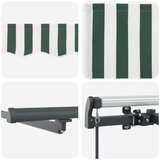  Skrovita tenda Zelena i bijela 350 x 250 cm tkanina | shoptok.hr