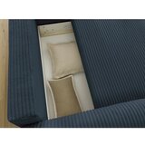 Bobochic Paris temno modra raztegljiva kotna sedežna garnitura iz rebrastega žameta (desni kot) lucien | Shoptok.si